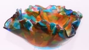 Mark Benne Marks Glass Fusion schaal Vulcano